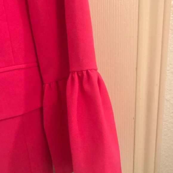 Michael kors barbiecore pink flutter sleeve miami nites  blazer jacket size 2 - Picture 3 of 7